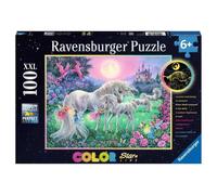 Puzzle 100Pcs Glow-In-The-Dark Unicorns In Moonlight