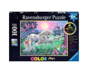 Puzzle 100Pcs Glow-In-The-Dark Unicorns In Moonlight
