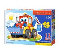 Puzzle 12 Maxi - Happy Excavator Castorland Puzzle Top Quality