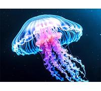 Puzzle 120 Pieces for Adults Jigsaw Puzzles for Adults 120 Piece, Dream Puzzle Educational Games, Wooden Puzzles Jellyfish Jigsaws Game, Gifts for Teenage, Home Party Activity 11.69x8.27 inch g-343