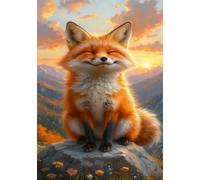 Puzzle 120 pieces for Adults Sunrise Foxes, Puzzles for Adults, Fun & Challenging 120 Piece Jigsaw Puzzles Gift for Adults & Families