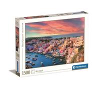 Clementoni Jigsaw Puzzle - Picturesque Procida Island - 1500 pcs, Compact Box, Made in Italy