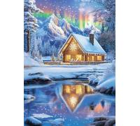 Puzzle 1500 Pieces for Adults Jigsaw Puzzles for Adults 1500 Piece, Aurora Puzzle Educational Games, Wooden Puzzles Scene Jigsaws Game, Gifts for Teenage, Home Party Activity 34.25x22.44 inch g-823
