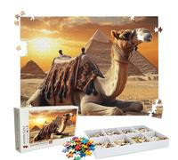 Puzzle 1500 - Sunset Camel Jigsaw Games - 1500 Piece Jigsaw Puzzles for Adults - Pieces with Box - Wooden Puzzles - Challenging Game Beautiful - The Best Gifts Relaxation 34.3 X 22.4 Inch W3H-42