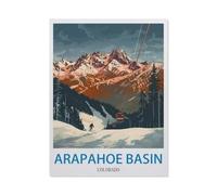 Puzzle 1500 Teile für Erwachsene, Arapahoe Basin Colorado Vintage-Reiseplakate Ski, Puzzlespiel für Kinder und Jugendliche, große Familien, CI381,57x87cm