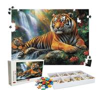 Puzzle 1500 - Tiger Fall Jigsaw Games - 1500 Piece Jigsaw Puzzles for Adults - Pieces with Box - Wooden Puzzles - Challenging Game Beautiful - The Best Gifts for Relaxation 34.3 X 22.4 Inch W3H-12