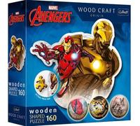 Puzzle 160 elementów Puzzle drewniane konturowe Odważny Iron Man - Trefl