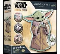 Puzzle 160el Wood Craft Star Wars Yoda pudełko Trefl 20185 Tr - Trefl