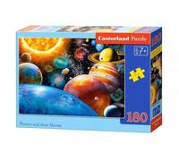 Puzzle 180 elementów. Planety i ich księżyce - Castorland