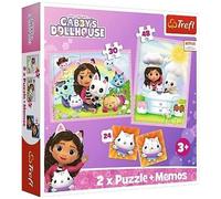 Puzzle 2-In-1 + Memos Gabi With Her Cat Friend CleTrefl entoni Puzzle