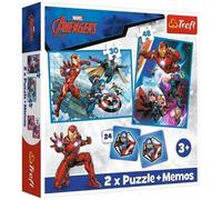 Puzzle 2-In-1 + Memos Heroes In Action Trefl Puzzle Top
