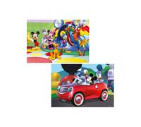 Puzzle 2 x 12 pieces: Mickey, Minnie and their friends