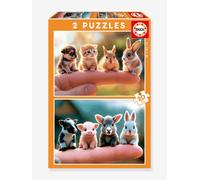 Puzzle 2 x 20 pieces baby animals EDUCA multicoloured