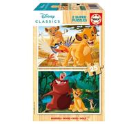 Puzzle 2 X 25 The Lion King (Wooden) Jigsaw