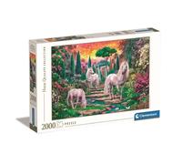 Clementoni 32575 Collection-Classical Garden Unicorns-2000 Pieces-Adult Jigsaw Puzzles, Made in Italy, Multi-Coloured