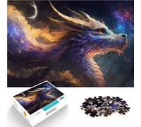 Puzzle 2000 Piece Adult Cosmic Space Dragon Made of cardboard,for age 14 years and over Family Activities gifts for friends and family。size:70x100cm/27.5x39.3inch