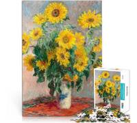Puzzle 2000 Piece Adult Monet sunflower banquet Made of cardboard for age 14+ Home Educational Games DIY Toys Great gifts and toys。size：70x100cm/27.5x39.3inch