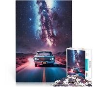Puzzle 2000 Piece Adult s car under Milky Way Made of cardboard for age 14+ Challenge Toy Unique Home Decorations and Gifts。size:70x100cm/27.5x39.3inch