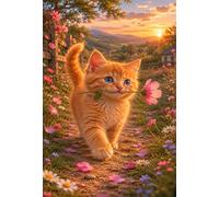 Puzzle 2000 pieces for Adults Twilight Cat Flowers, Puzzles for Adults, Fun & Challenging 2000 Piece Jigsaw Puzzles Gift for Adults & Families