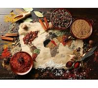 Puzzle 2000 pieces - world map with spices