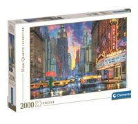 Clementoni - 32086 Jigsaw Puzzle 2000 Pieces for Adults and Children, Illustration with Rainy Manhattan Cityscape, Gift Idea, Made in Italy, 97.5 x 66.7 cm