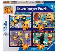 Puzzle 2D 4In1: Minions Ravensburger Genuine Jigsaw High Quality Toy Gift Hobby