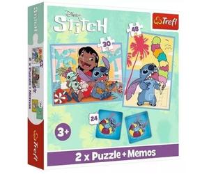 Puzzle 2w1 - (30,48el.) + memos - Wesoły dzień Lilo i Stitch - Trefl