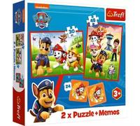 Puzzle 2w1 Memos Trefl Psia Ekipa W Akcji pudełko - Trefl