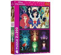Trefl 2in1: Disney Princess, Enchanted Princesses-2 x 200 Pieces-Set of Two Jigsaw Puzzles for Boys, Multicoloured, 13317