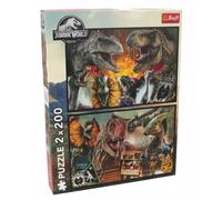 Puzzle 2x200 elementów. Jurassic World. Prehistoryczny świat - Trefl