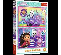 Puzzle 2x24el Zabawy z Gabby Trefl 34433 Tr - Trefl