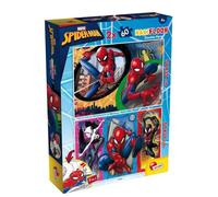 Lisciani - MARVEL SPIDER MAN MaxiFloor DF Puzzle - Double-Sided Puzzle for Children from 4 years - 2 x 60 Pieces - Format 50x35 cm - Colouring on Back - Creative Activity - Birthday Gift Idea
