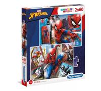 Puzzle 2x60 elementów. Supercolor. Spiderman - Clementoni