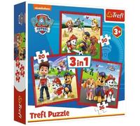 Puzzle 3-In-1 Cheerful Puppies Paw Patrol Trefl Puzzle Top
