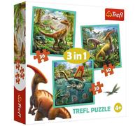 Puzzle 3-In-1 Extraordinary World Of Dinosaurs Trefl Puzzle
