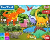 Puzzle 3 year old 50 Piece jigsaw puzzle for 3 year old Large Floor Puzzle Dinosaurs Animals Educational Jigsaw puzzles Big piece puzzles for 3+ year olds jigsaws toy Boy Girl Toy Gift TOTBLISS