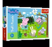 Puzzle 30 elementów. Świnka Peppa. Leśna wyprawa - Trefl