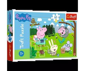 Puzzle 30 elementów. Świnka Peppa. Leśna wyprawa - Trefl