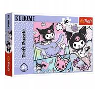 PUZZLE 30 HELLO KITTY Zabawy z Kuromi, układanka dla dzieci +3 lata - Trefl