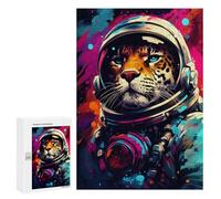 Puzzle 300 PCS Jaguar Astronaut Space Explorer Puzzles Für Erwachsene Puzzle Geburtstagsgeschenk Schwierig Und Herausfordernd Anspruchsvolles Spiel Geschenke 300 PCS