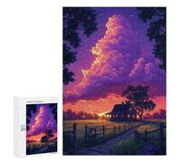 Puzzle 300 PCS Rustic Cabin Under Starry Sky Für Teenager: Fördert Das Gedächtnis, Trainiert Gehirn Und Hände, Fesselndes Spielzeug Zur Entwicklung Von Geduld 300 PCS