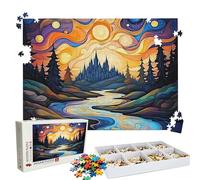 Puzzle 3000 - Abstract River Jigsaw Games - 3000 Piece Jigsaw Puzzles for Adults - Pieces with Box - Wooden Puzzles - Challenging Game Beautiful - The Best Gifts Relaxation 48.0 X 31.9 Inch W3H-636