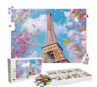 Puzzle 3000 - Cherry Blossoms Iron Tower Jigsaw Games - 3000 Piece Jigsaw Puzzles for Adults - Pieces with Box - Wooden Puzzles - The Best Gifts for Stress Selief/Relaxation 48.0 X 31.9 Inch W3H-427