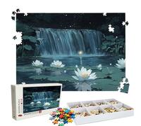 Puzzle 3000 - Fall Lotus Jigsaw Games - 3000 Piece Jigsaw Puzzles for Adults - Pieces with Box - Wooden Puzzles - Challenging Game Beautiful - The Best Gifts for Relaxation 48.0 X 31.9 Inch W3H-134