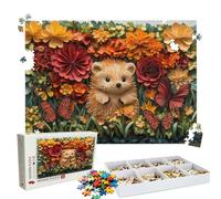 Puzzle 3000 - Flower Hedgehog Jigsaw Games - 3000 Piece Jigsaw Puzzles for Adults - Pieces with Box - Wooden Puzzles - Challenging Game Beautiful - The Best Gifts Relaxation 48.0 X 31.9 Inch W3H-936
