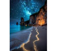 Puzzle 3000 Pieces for Adults Jigsaw Puzzles for Adults 3000 Piece, Aurora Puzzle Educational Games, Wooden Puzzles Beach Jigsaws Game, Gifts for Teenage, Home Party Activity 48.03x31.89 inch g-821