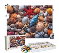 Puzzle 3000 - Starfish Shell Jigsaw Games - 3000 Piece Jigsaw Puzzles for Adults - Pieces with Box - Wooden Puzzles - Challenging Game Beautiful - The Best Gifts Relaxation 48.0 X 31.9 Inch W3H-876