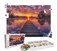 Puzzle 3000 - Sunset Bridge Jigsaw Games - 3000 Piece Jigsaw Puzzles for Adults - Pieces with Box - Wooden Puzzles - Challenging Game Beautiful - The Best Gifts Relaxation 48.0 X 31.9 Inch W3H-48