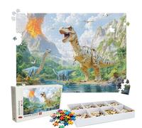 Puzzle 3000 - Volcano Dinosaur Jigsaw Games - 3000 Piece Jigsaw Puzzles for Adults - Pieces with Box - Wooden Puzzles - The Best Gifts for Stress Selief and Relaxation 48.0 X 31.9 Inch W3H-982