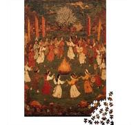 Puzzle 38x26cm/1000pcs Erwachsene Ancient Female Dancer Dancing Puzzle Damen Herren Holzbrett Präzisions-Interlocking